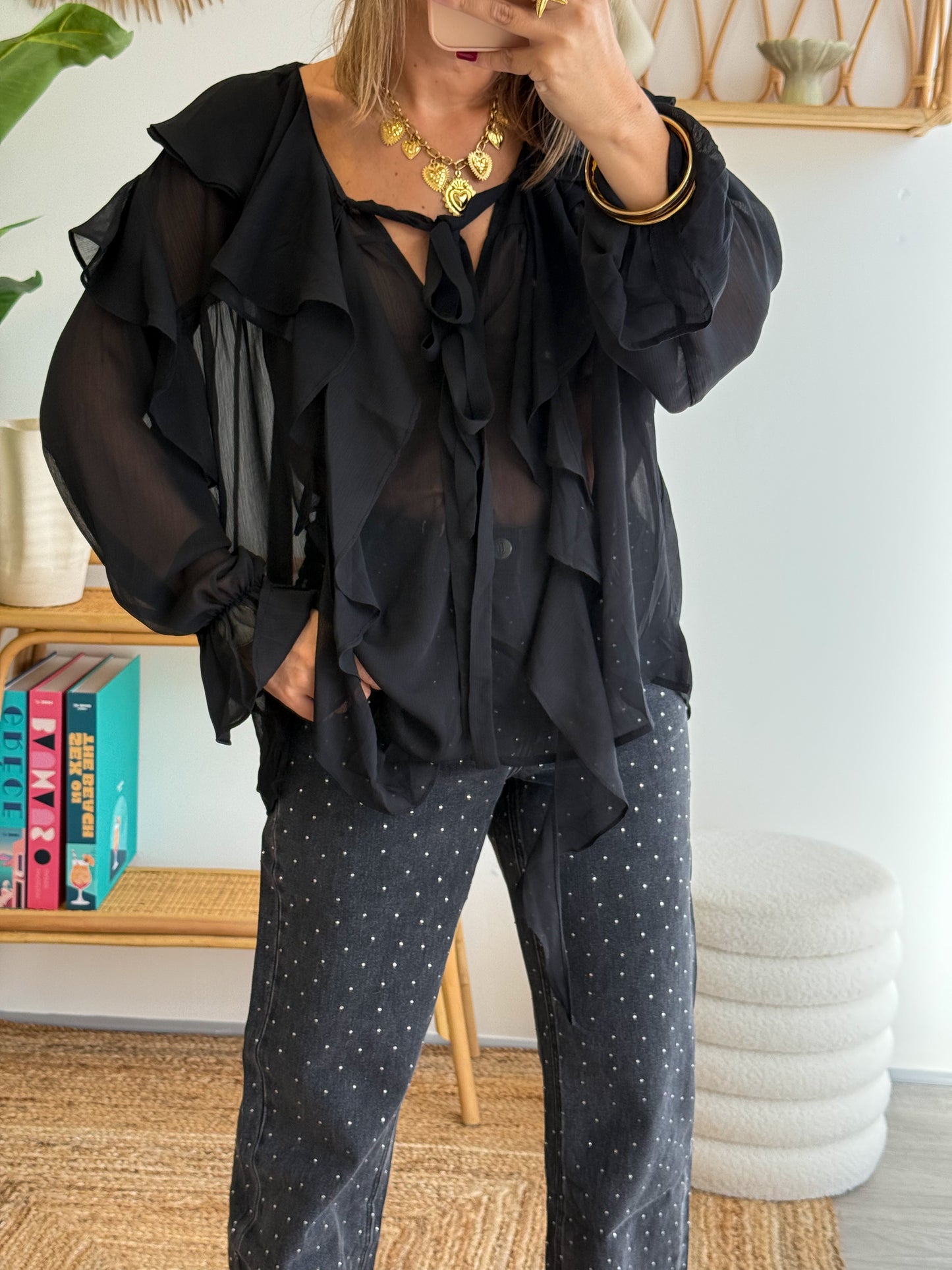 Blouse FLOrENCE noir