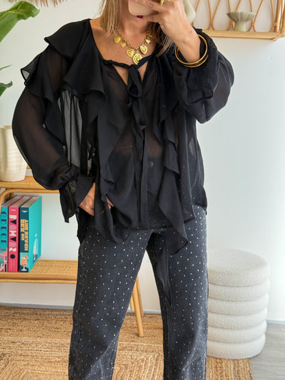 Blouse FLOrENCE noir