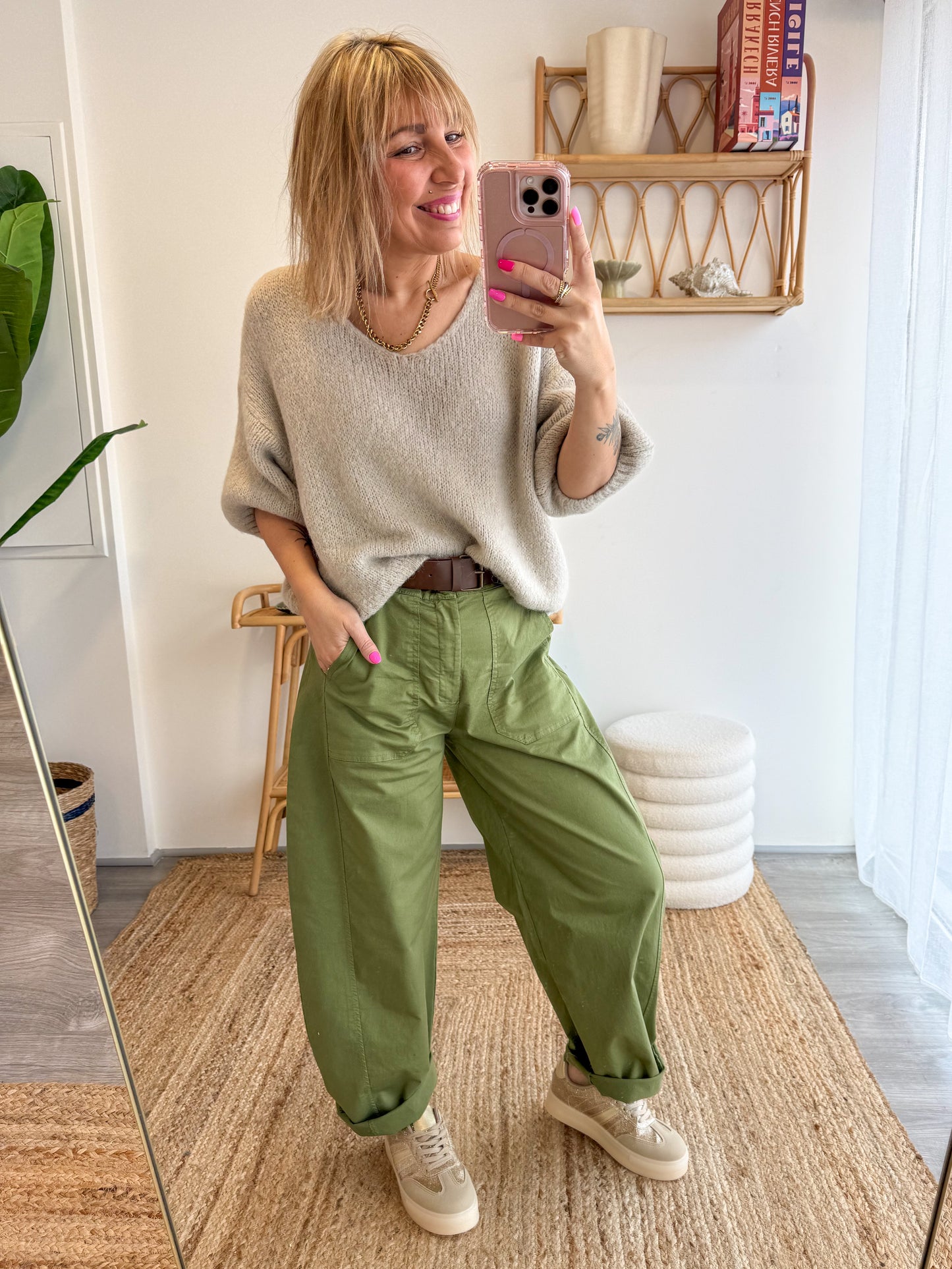 Pantalon ROMA vert olive