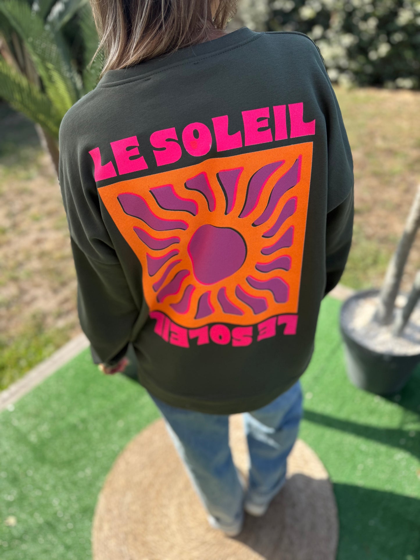 Sweat SOLEIL kaki-précommande envoi a partir du 27/08