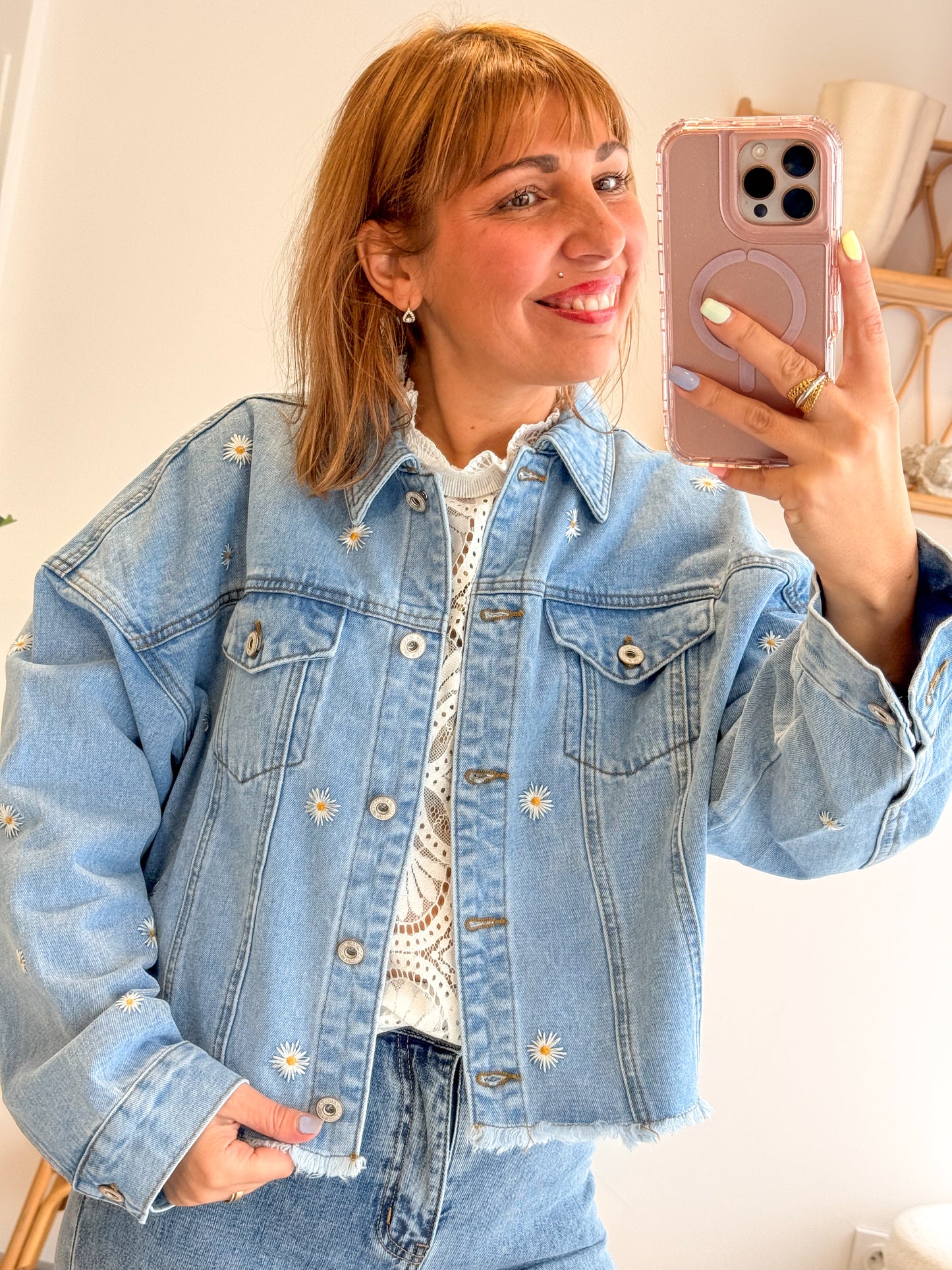 Veste jean MARGUERITES 🌼