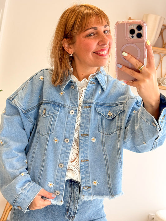 Veste jean MARGUERITES 🌼