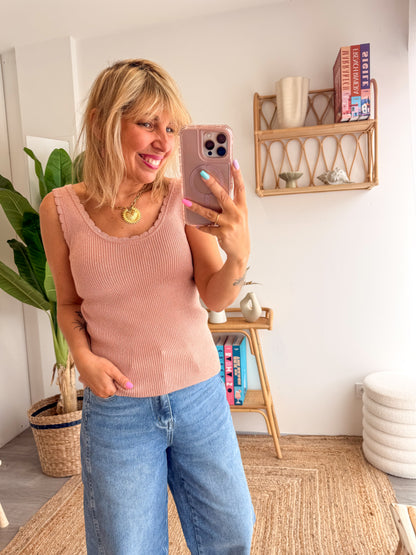 Débardeur ANNOUCK Rose poudre