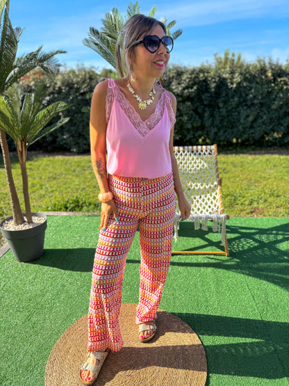 Débardeur fluide PINK LACE