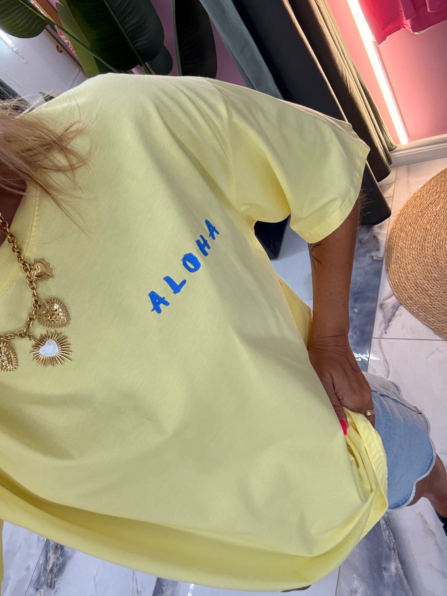 T-shirt SUMMER TIME jaune