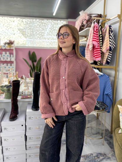 Veste NUAGE réversible rose