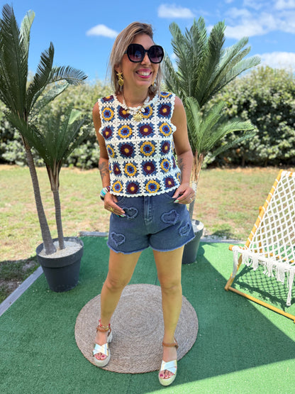Top crochet ESTATE multi