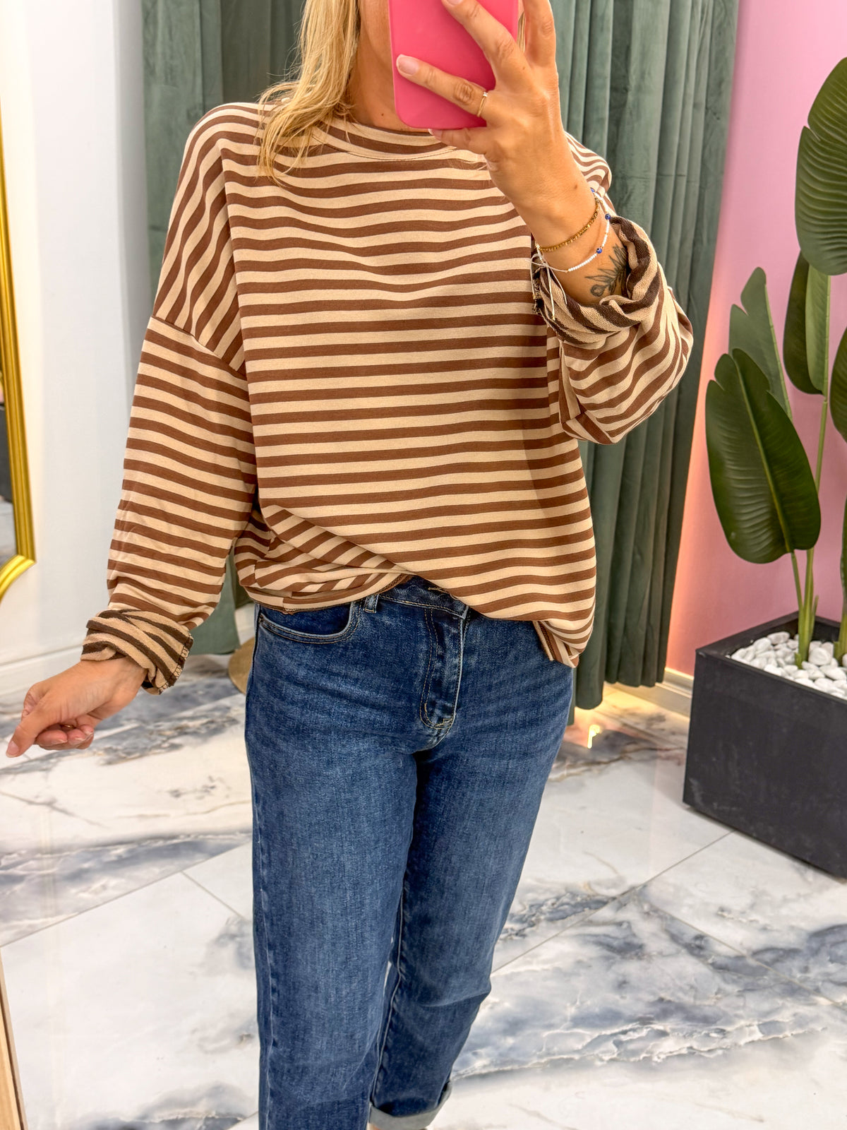 Marinière ZOE Choco/Beige