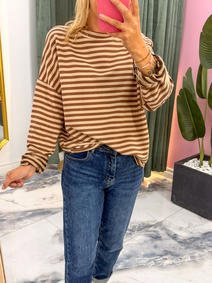 Marinière ZOE Choco/Beige