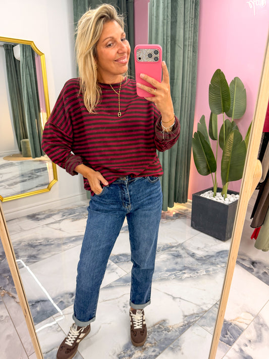 Marinière ZOE Bordeaux/Kaki