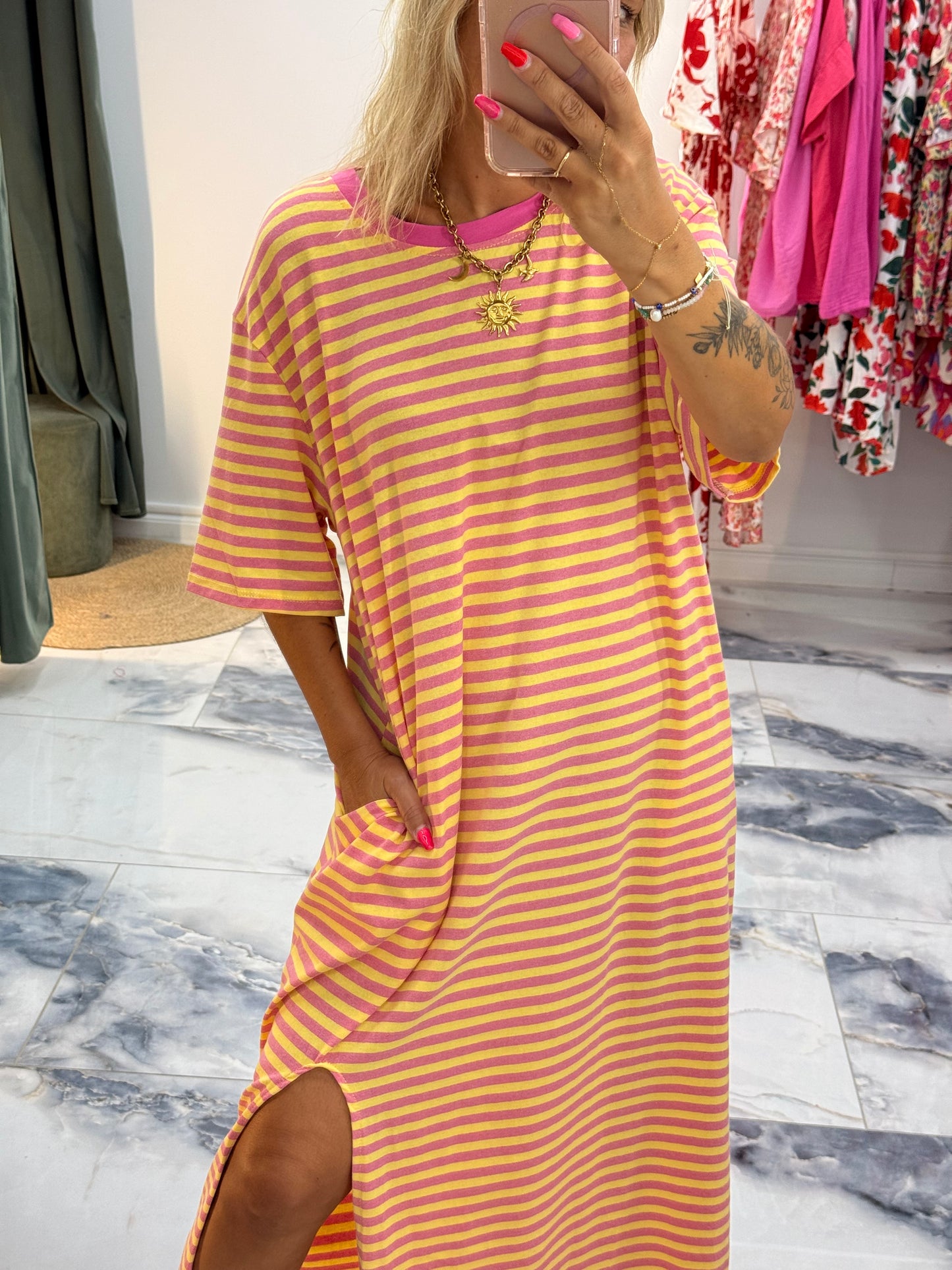 Robe SORBET pink/yellow