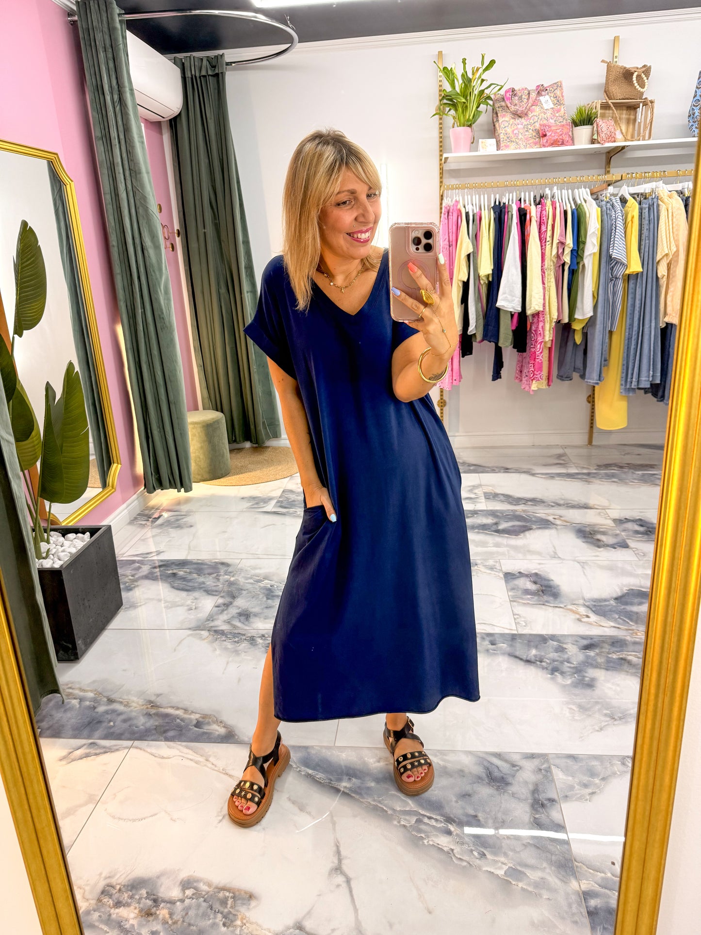 Robe CAMELIA bleu marine