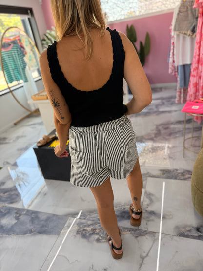 Short LOLY rayures gris