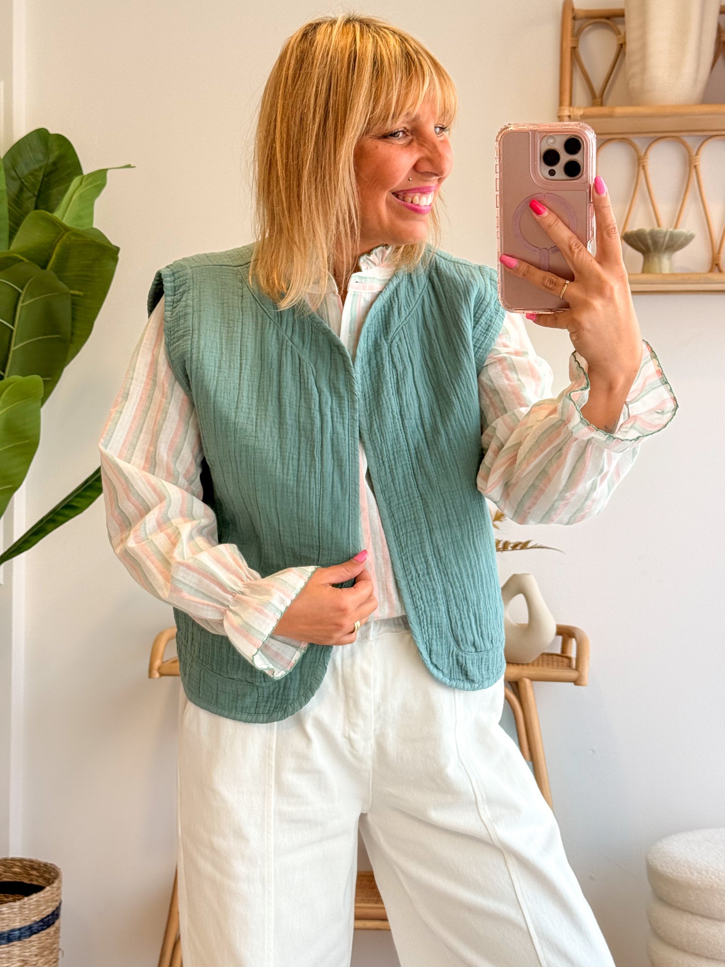 Gilet Naia Céladon