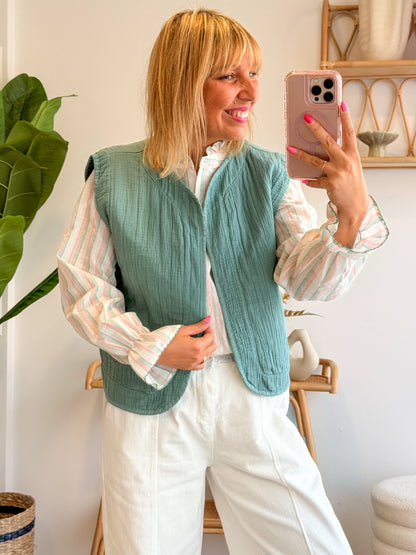 Gilet Naia Céladon