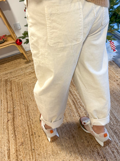 Pantalon ROMY velours écru