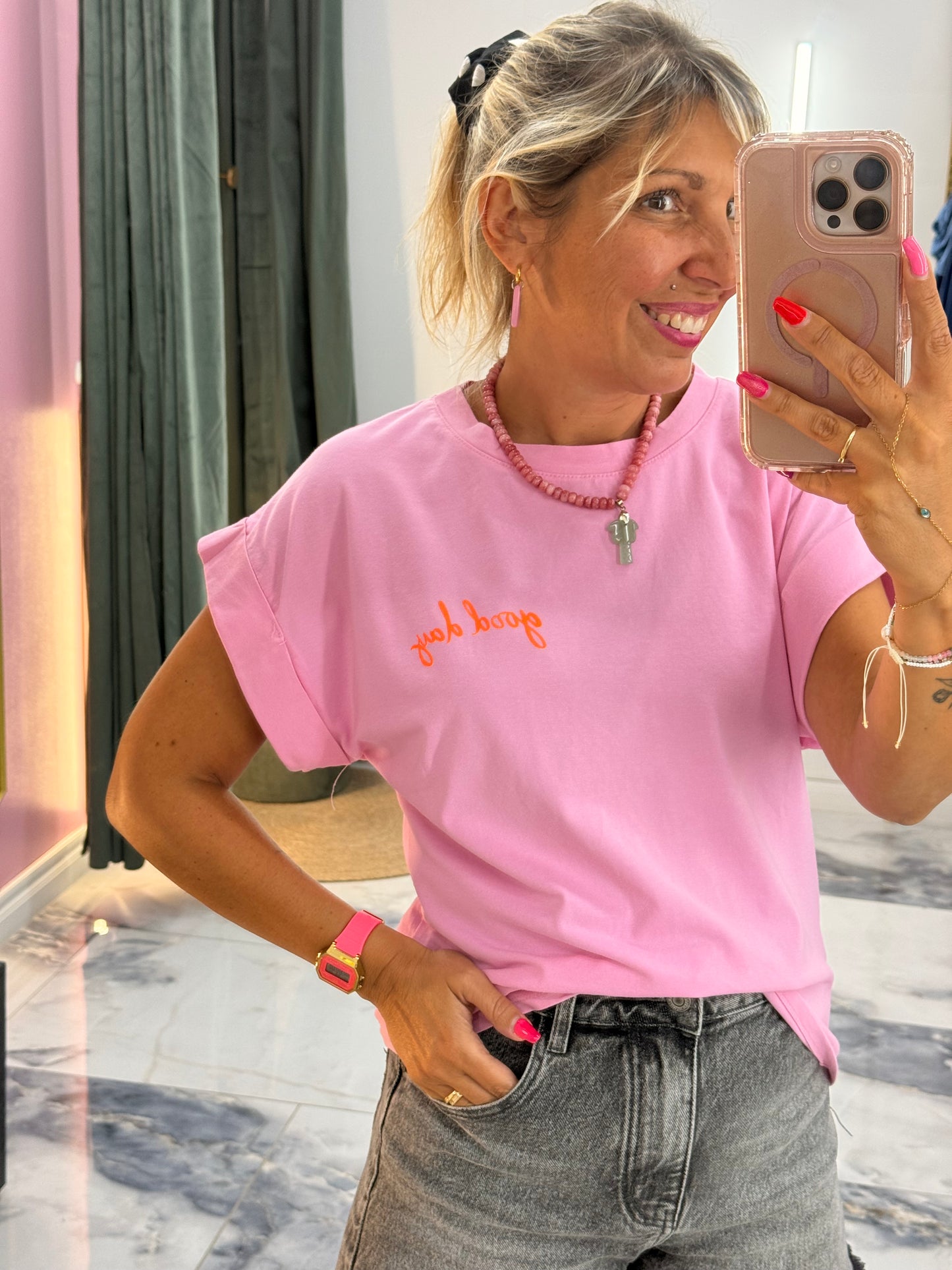 T-shirt GOOD DAY rose
