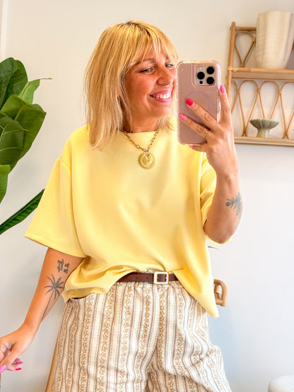 T shirt GASTON jaune pastel
