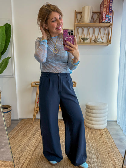 Pantalon FLUIDE bleu marine