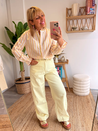 Jean IRIS jaune pastel