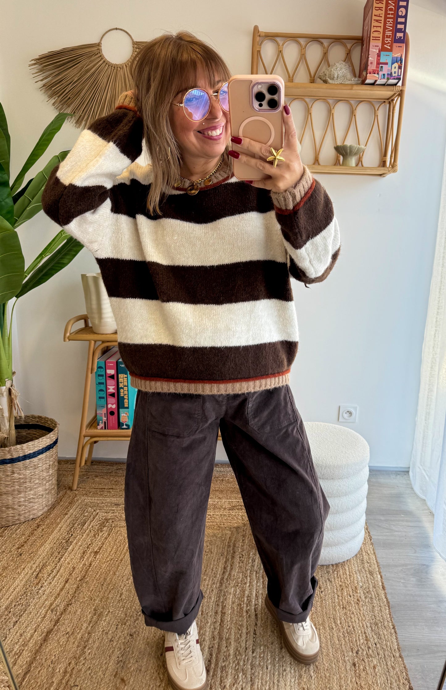 Pantalon ROMA VELOURS Choco