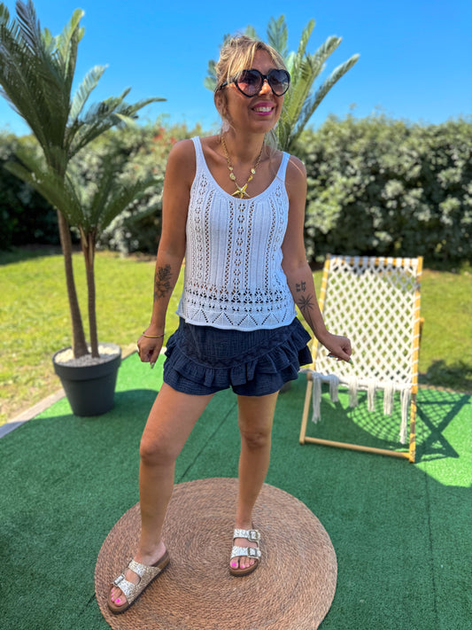 Jupe short CAPRI bleu marine