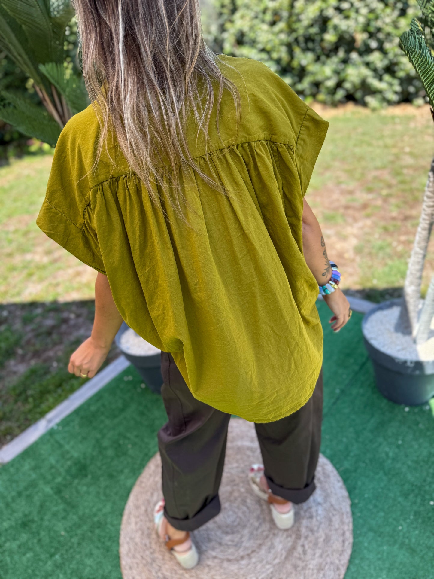 Blouse GIGI vert olive