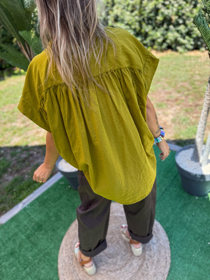 Blouse GIGI vert olive