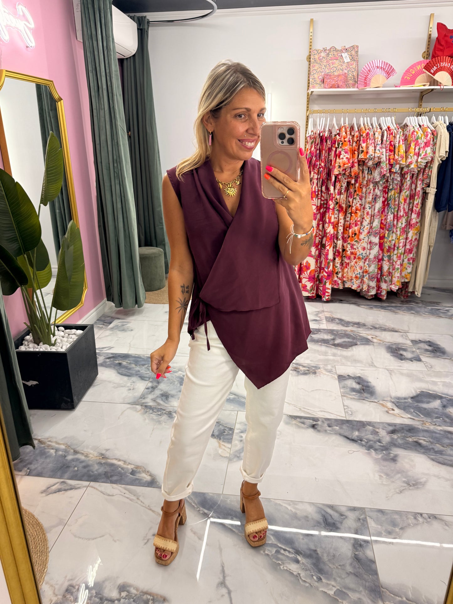 Blouse CHARLIZE Prune