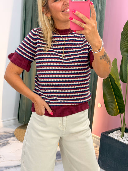 Pull ZELIE Bordeaux
