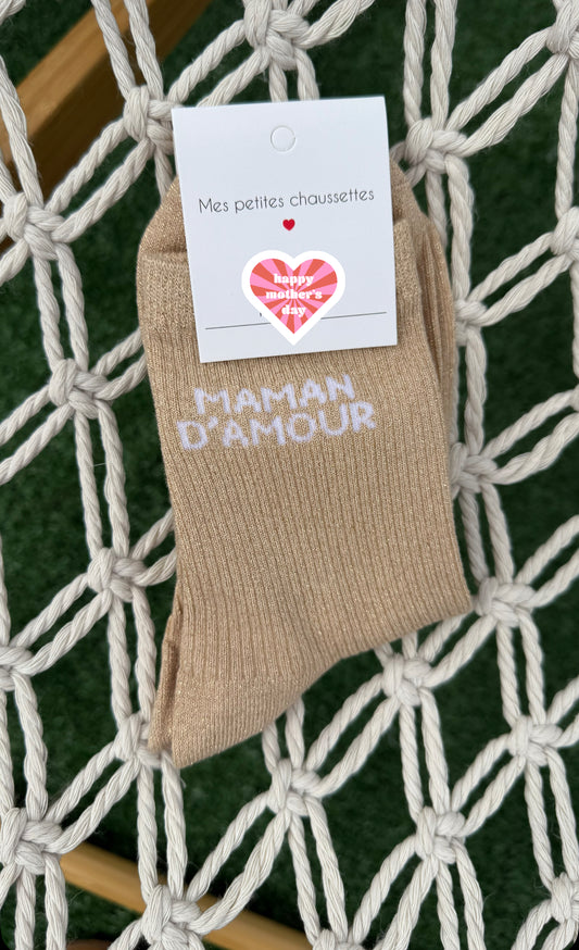 Chaussettes femme “Maman d’amour” – Édition Fête des Mères