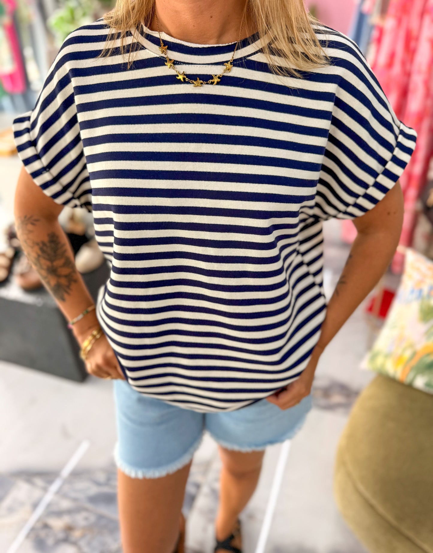 T-shirt MARINETTE bleu marine