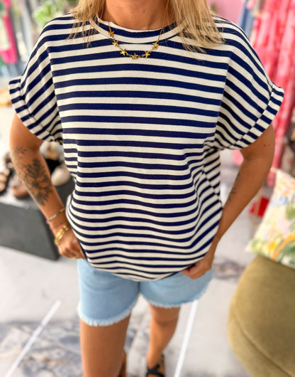 T-shirt MARINETTE bleu marine