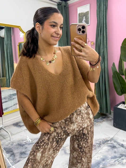Pull ENZO camel foncé