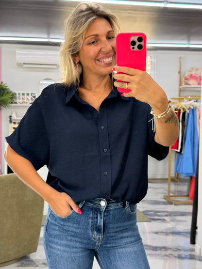 Chemise CALY bleu marine