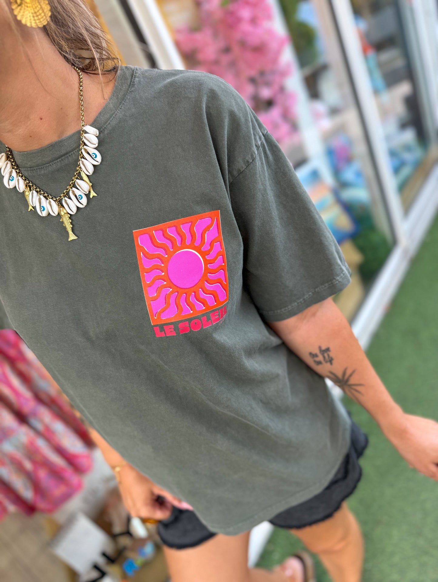 T-shirt SOLEIL kaki