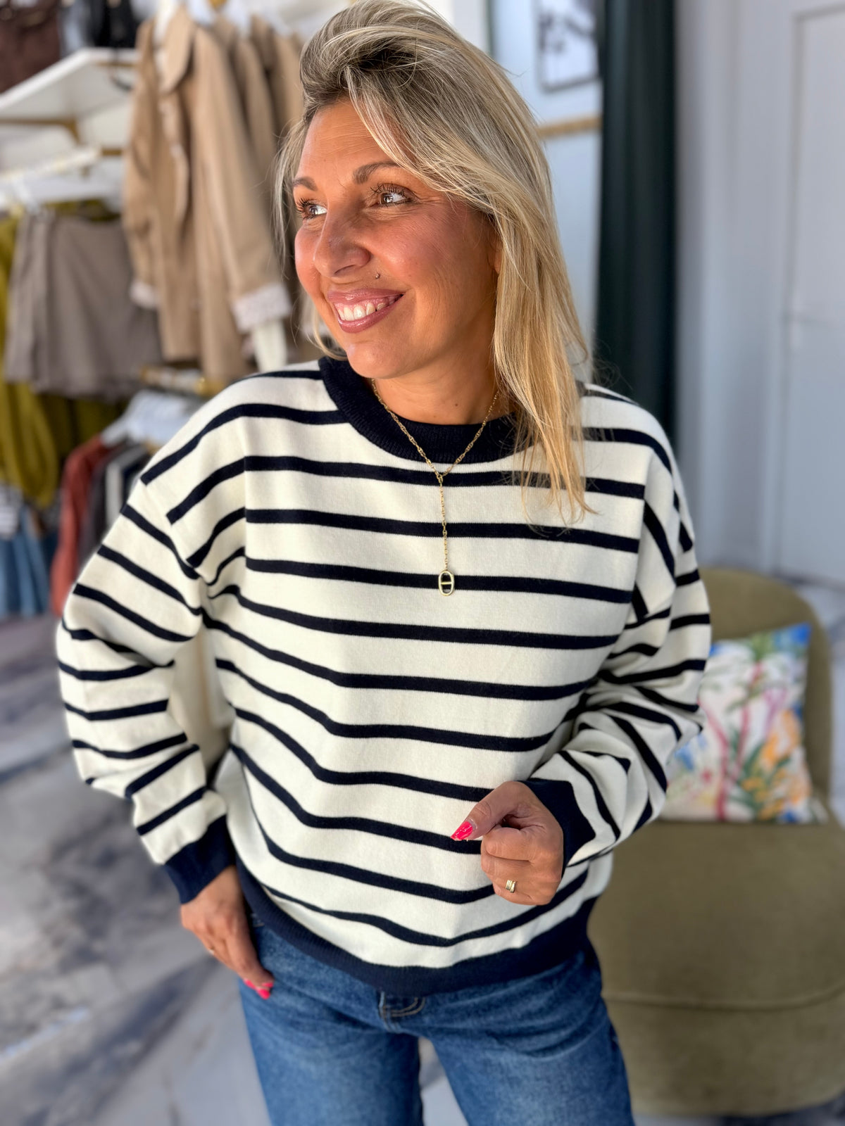 Pull CASSANDRE bleu marine