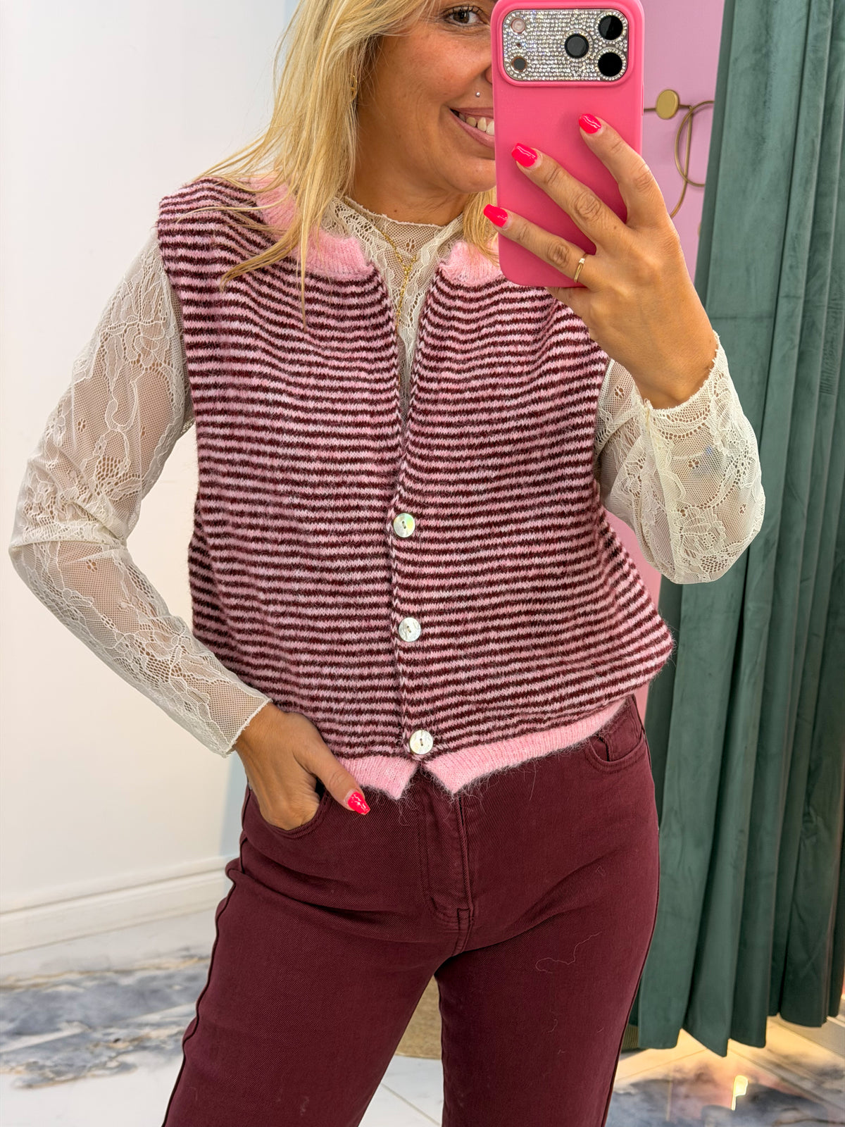Gilet LOUISON Rose