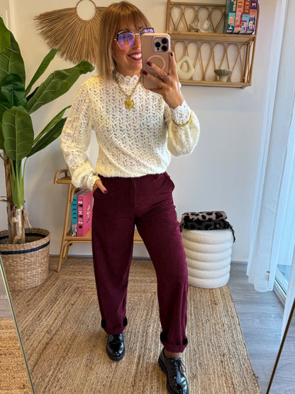 Pantalon SOLINE Bordeaux
