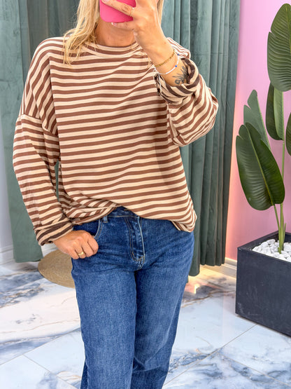 Marinière ZOE Choco/Beige