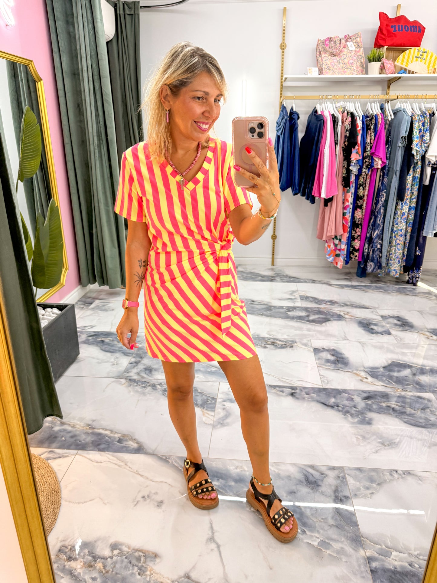 Robe courte MALAGA Rose