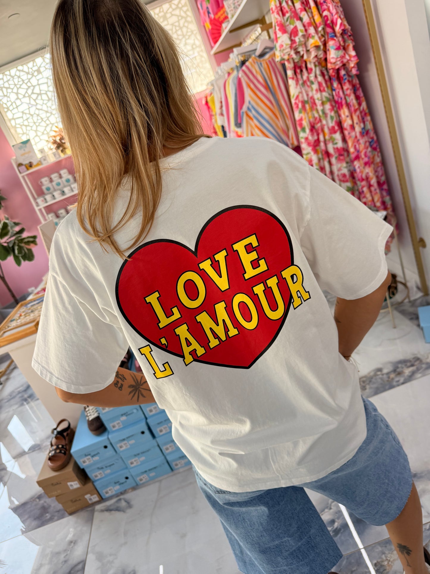 T-Shirt LOVE L’AMOUR blanc