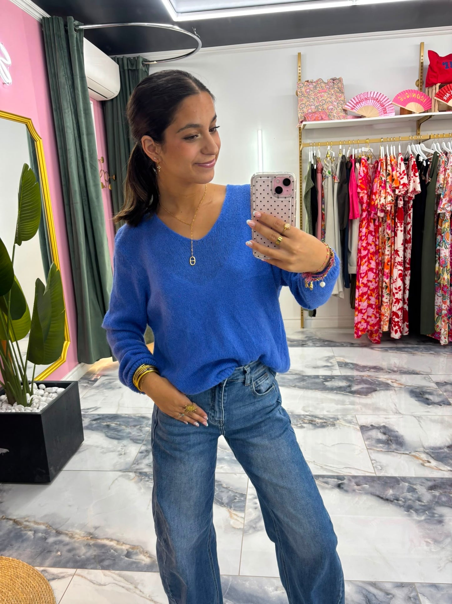 Pull Coco alpaga bleu