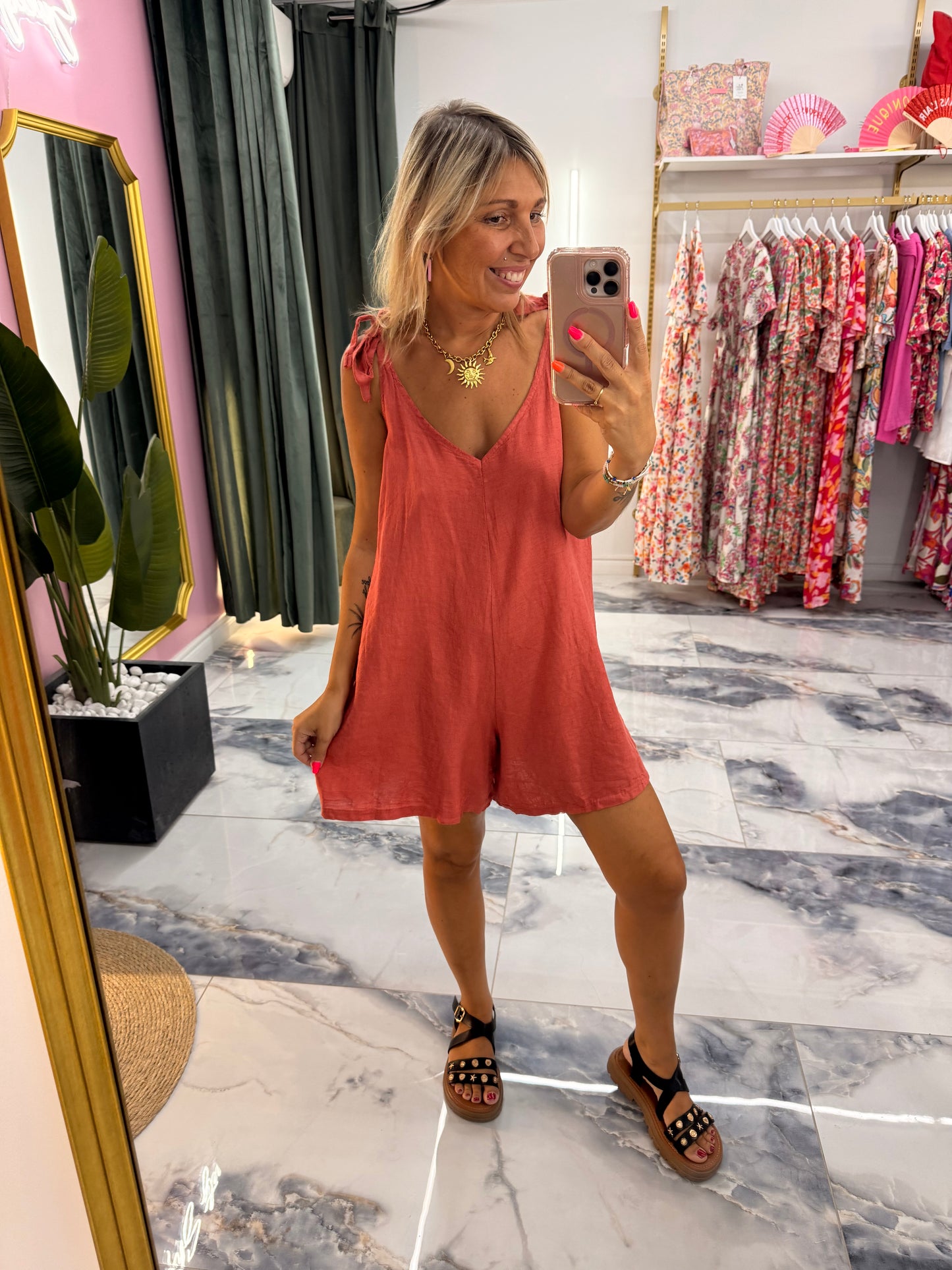 Combishort LIN Bois de rose