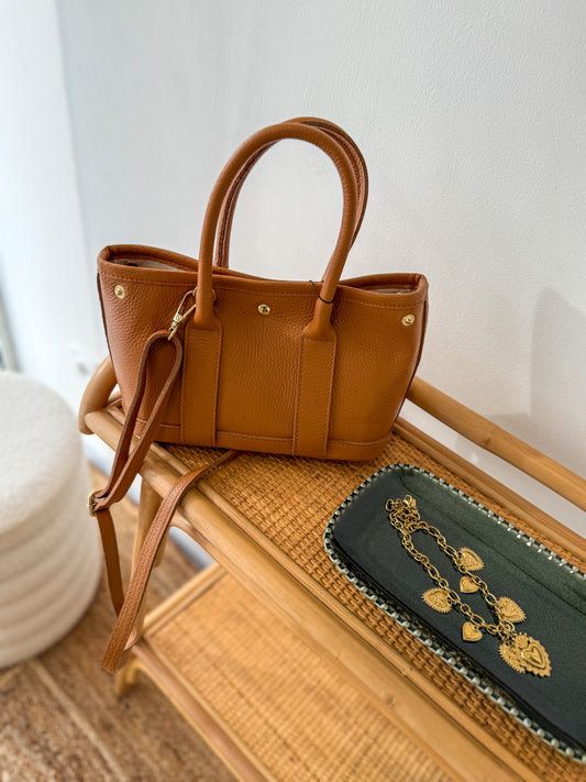 Sac cuir camel PAULETTE