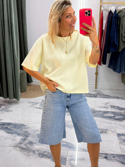 T shirt GASTON jaune pastel