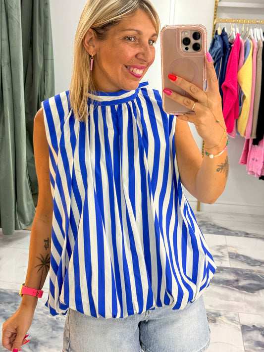 Top MANILLE bleu