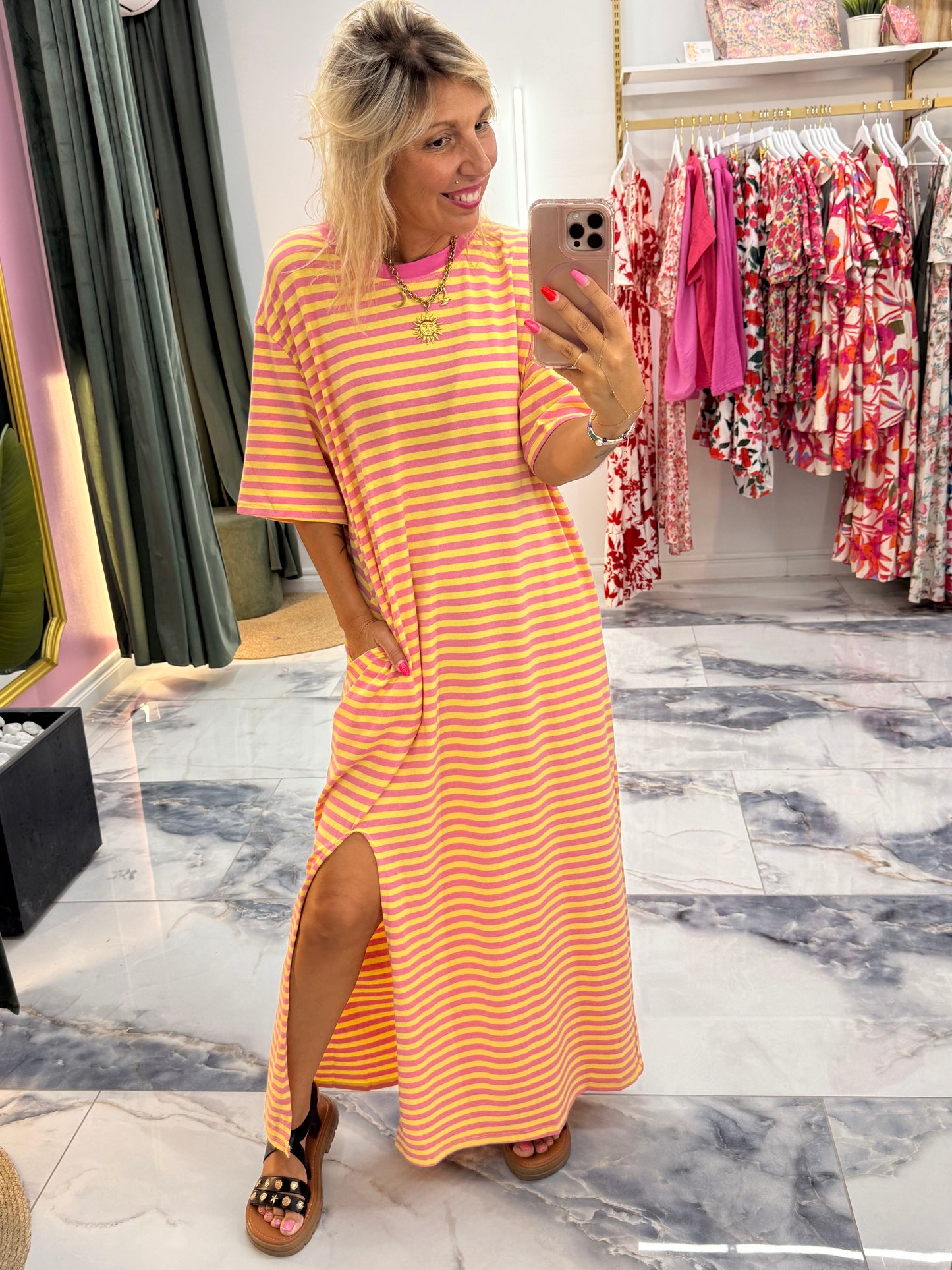 Robe SORBET pink/yellow