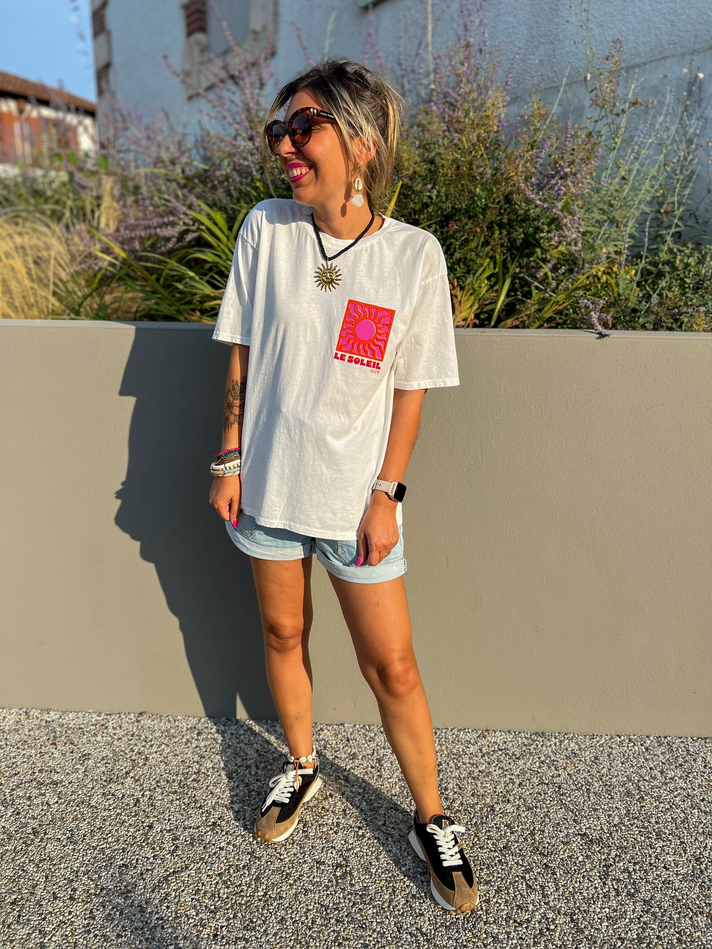 SOL🌞- t-shirt oversize blanc