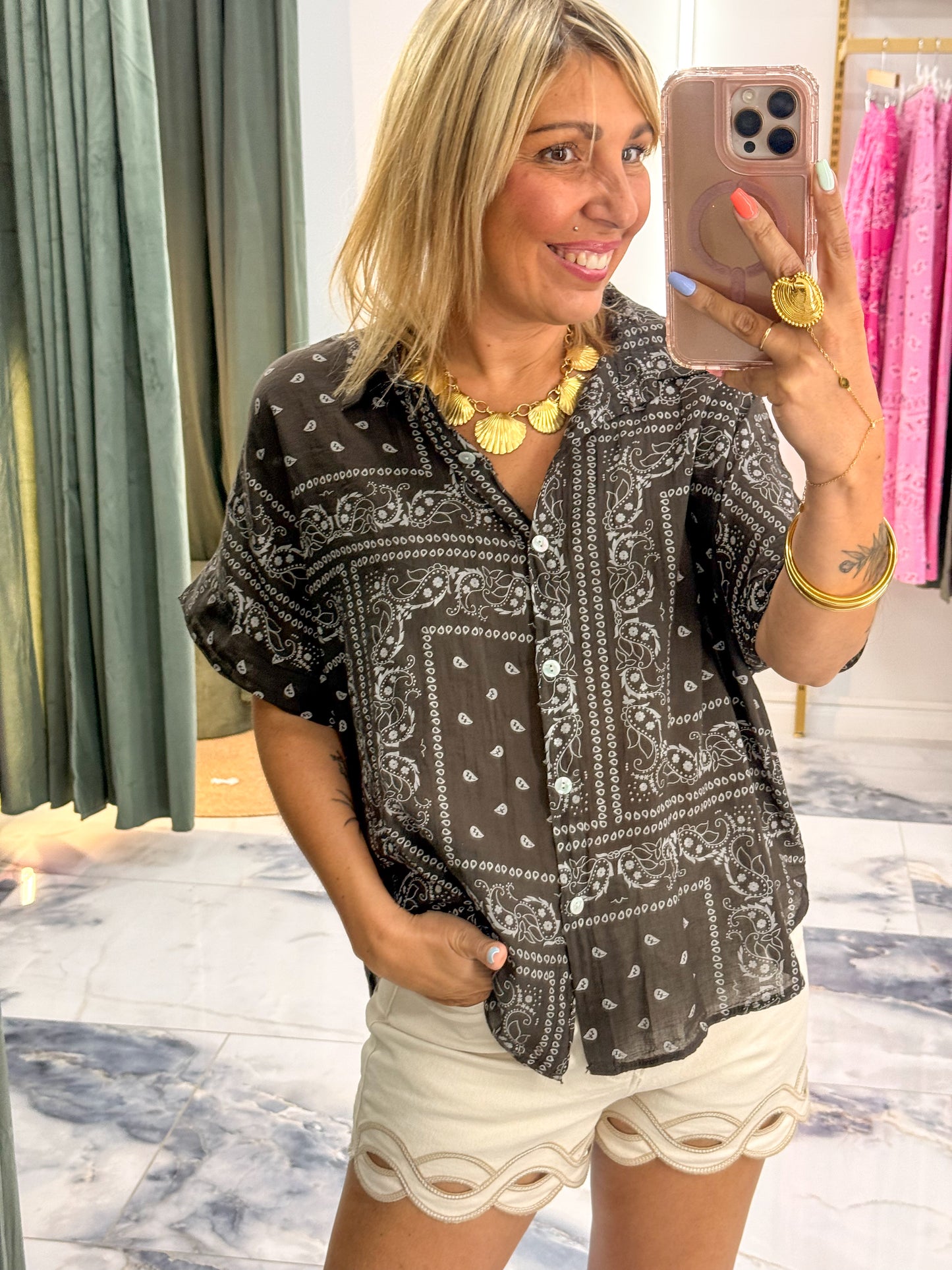 Chemise BANDANA choco